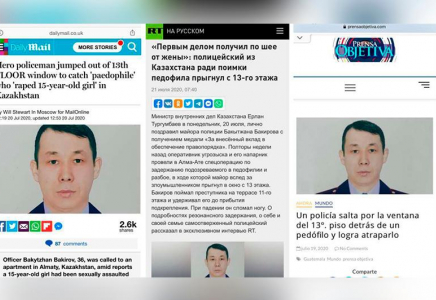 Шетелдіктер 13-ші қабаттан секірген қазақстандық полицейдің әрекетіне таң қалды