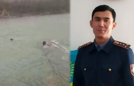 ТҮРКІСТАН: Жетісайлық полицейлер суға кеткен баланы құтқарып қалды (видео)