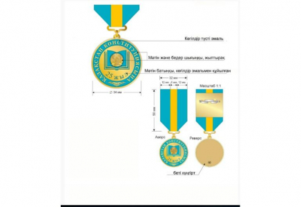 «Қазақстан Конституциясына 25 жыл» мерекелік медалі тағайындалды