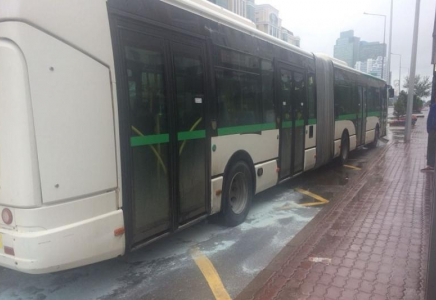 ​Астанада қоғамдық автобустан өрт шықты
