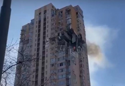 Киевтегі тұрғын үйге зымыран құлады