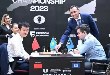 Мәулен Әшімбаев шахматтан әлем чемпионаты соңғы партиясында алғашқы жүрісті жасады
