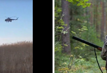 Браконьерлер вертолетпен қуған сақшыларға ұстатпай кетті (видео)
