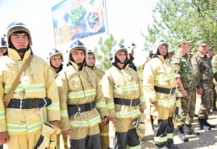 ​В Шымкенте прошли пожарно-тактические учения по предупреждению лесостепных пожаров