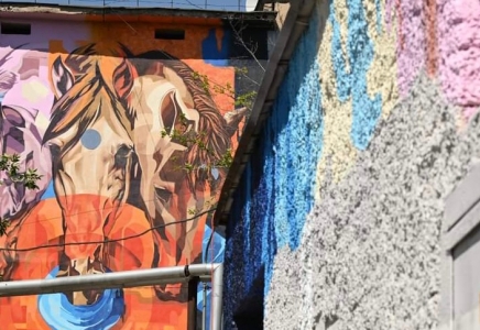 Шымкентте street art стилінде тағы бір жаңа мурал салынды