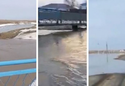 Атырау облысында шұғыл эвакуация: Сағыз ауылы су астында қалды