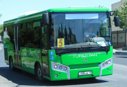 Түркістанда жаңа автобустар пайдалануға берілді