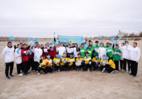 Қызылордалық оқушылар «Суды үнемде – болашақты сақта!» акциясы аясында жағалаудан 120 келі қоқыс жинады