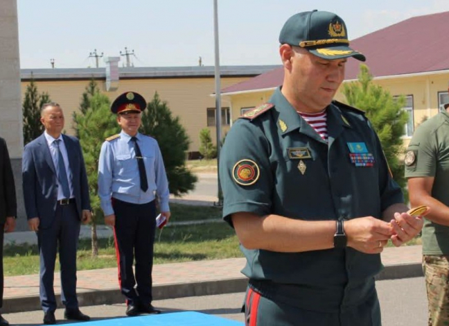 ТҮРКІСТАН: 5574 әскери бөлімінде әскери қызметшілер марапатталды