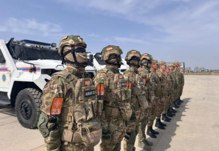 Қазақстан ТЖМ әскери қызметшілері Жеңіс күніне арналған мерейтойлық шеруге қатысады