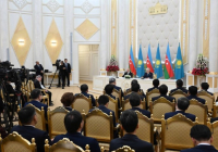 Қазақстан мен Әзербайжан президенттері брифинг өткізді