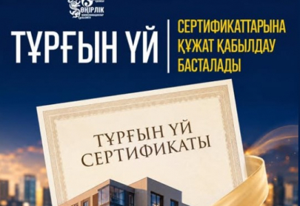 ШЫМКЕНТТЕ ​ТҰРҒЫН ҮЙ СЕРТИФИКАТТАРЫНА ҚҰЖАТ ҚАБЫЛДАУ БАСТАЛАДЫ