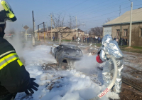 Түркістан облысында газ құбырына соғылған көлік өртеніп кетті