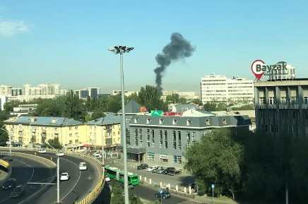 Алматыда алапат өрт шықты (видео)