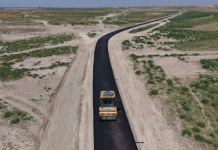 ТҮРКІСТАН: Шардарадағы маңызды жол құрылысы қарқынды жүріп жатыр