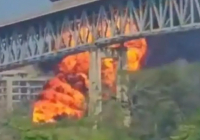 Панамада танкерде болған жойқын жарылыс видеоға түсіп қалды