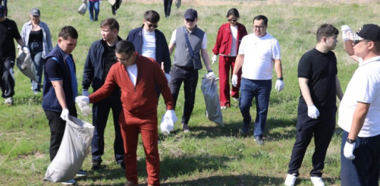 ​Қаратау ауданында «Таза Қазақстан» бағдарламасы аясындағы тазалық шарасы өтті