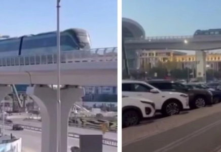 Астанада LRT-ның алғашқы пойызы тестілеуден өтіп жатыр