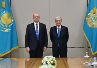 Қасым-Жомарт Тоқаев МИФИ ректоры Владимир Шевченкомен кездесті Қасым-Жомарт Тоқаев МИФИ ректоры Владимир Шевченкомен кездесті