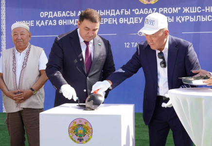 ТҮРКІСТАН: Ордабасыда қағаз өнімдерін терең өңдейтін зауыттың құрылысы басталды