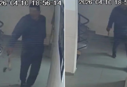 Астанада подъезде балта ұстаған мас ер адам 15 тәулікке қамалды (видео)