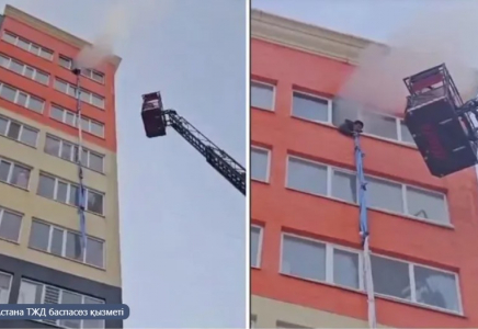 Елордалық өрттен аман қалу үшін жаймаларды бір-біріне байлап тоғызыншы қабаттан түспек болды