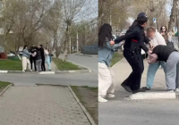 Ерекше балаларды қорлаған блогер Гүлнәр Оразалина Қостанайдың қақ ортасында бір әйелмен төбелескен (ВИДЕО)