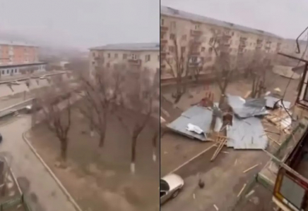 Жаңатаста боран біраз үйдің шатырын ұшырып әкетті: әкімдік мәлімдеме жасады