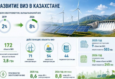 ​Қазақстанның энергия теңгеріміндегі ЖЭК үлесі алты жылда 4 есеге өсті