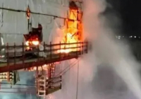 Павлодарда Ертіс үстінен салынып жатқан көпірде өрт шықты