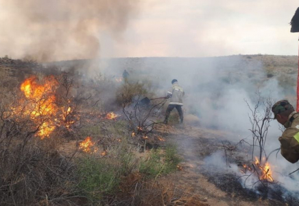 Жамбыл облысында өртті төрт тәулік бойы сөндіріп жатыр 