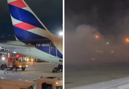 Бразилия әуежайында жолаушылар ұшағы өртке оранды