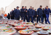 Түркістандық делегация Хиуа қаласындағы тарихи нысандарды аралады