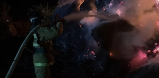 Ақмола облысында 70 тонна шөп өртеніп кетті