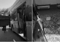 Алматыда автобус жүк көлігімен соқтығысып, бірнеше адам жараланды (ВИДЕО)