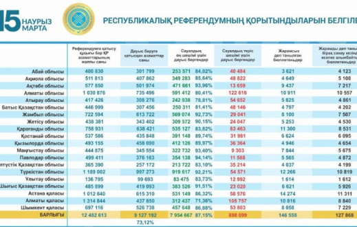 Орталық референдум комиссиясы: жаңа Конституция қабылданды