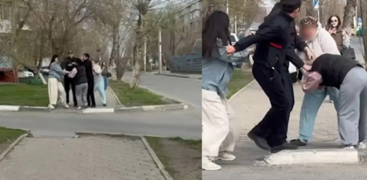 Ерекше балаларды қорлаған блогер Гүлнәр Оразалина Қостанайдың қақ ортасында бір әйелмен төбелескен (ВИДЕО)