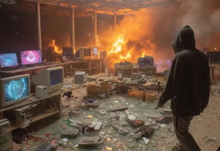 Сауда орталығының мүлкін қиратып, өртеп жіберген қазақстандық 8 жылға сотталды