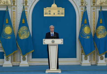 Мемлекет басшысы телекөпір арқылы бірқатар автокөлік жолының құрылысын бастап берді