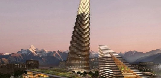Жаңа Алатау қаласына әлемдік сәулет студиясы тау шыңына ұқсас ең биік екі мұнара салады