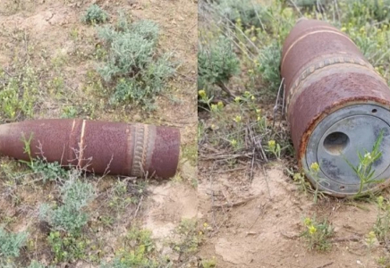 ​Ақтауда далалық жерде жатқан снаряд табылды