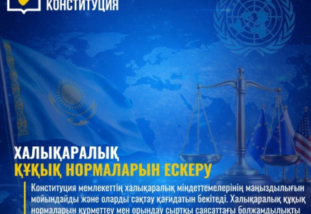 Жаңа конституция: Халықаралық құқық нормаларын ескеру 