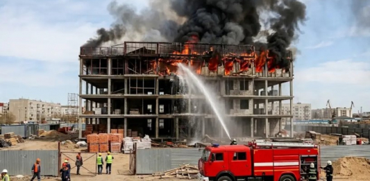 Ресейде құрылыс алаңында өрт болып, 24 жастағы қазақстандық көз жұмды
