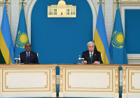Қазақстан мен Руанда президенттері БАҚ өкілдері үшін брифинг өткізді