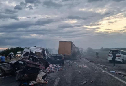 Жамбыл облысында жүк көлігі 10 автокөлікті қағып кетті