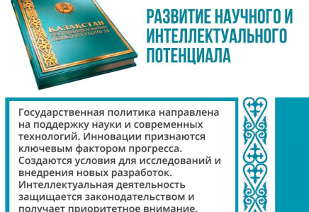 Р​АЗВИТИЕ НАУКИ И ИНТЕЛЛЕКТУАЛЬНОГО ПОТЕНЦИАЛА — ПУТЬ К БУДУЩЕМУ КАЗАХСТАНА