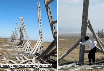 Жетісу облысында қардан қорғайтын қоршаулар қирап, екі жылдан бері сол күйі жатыр (видео)
