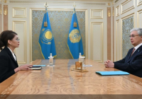 Мемлекет басшысы Қазақстан Республикасы Қауіпсіздік Кеңесі Төрағасының орынбасары Аида Балаеваны қабылдады 