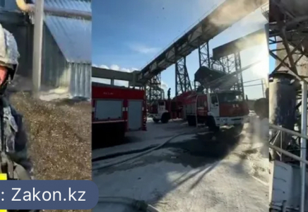 Қостанайда элеваторда өрт болды