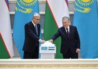 Қазақстан мен Өзбекстан президенттері бірлескен жобаларды іске қосу рәсіміне қатысты